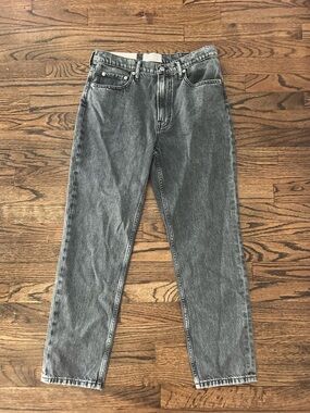 Everlane Gray Washed Straight-Leg Jeans Size 29